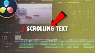 How to Add Scrolling Text From Left to Right in DaVinci Resolve 17