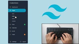 ASMR Programming - Tailwind CSS Side Navigation Bar - No Talking