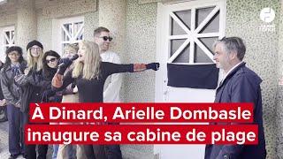 Arielle Dombasle - Ouest France : à Dinard, inauguration de sa cabine de plage (4 octobre 2024)