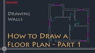 AutoCAD 2D Basics - Tutorial to draw a simple floor plan (Fast and efective!) PART 1