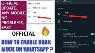 How to enable dark mode on whatsapp | dark theme | official | Shafi Technique