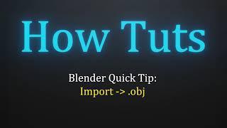 Import obj File Into Blender