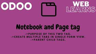 How to add notebook and page tab in form view Odoo | Add multiple tabs in form view