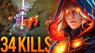 34 KILLS INVOKER!! ABSOLUTELY INSANE GAME | Dota 2 Invoker