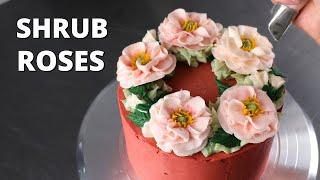 How to make shrub roses wreath cake [ Cake Decorating For Beginners ]