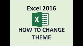 Excel 2016 - Change Theme - How to Apply Themes on Page - Applying Layout Colors in Office Workbook