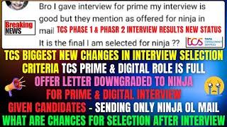 TCS BIGGEST CHANGE IN INTERVIEW SELECTION CRITERIA | TCS P-1 & P-2 REMAINING INTERVIEW RESULT UPDATE