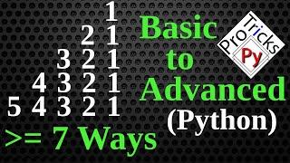 Python Pattern Program - Print Numbers in Triangle Shape | Number Pattern | Python Number Pattern 13