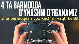 4 TA BARMOQ NASTROYKASI VA 4 TA BARMOQDA O'YNASHNI O'RGANISH  | PUBG MOBILE UZ