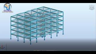 Robot Structural Analysis 2022  Designing, of 4 stories residential building (Part 1/3)