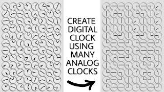 Create a digital clock using many analog clocks (using Vanilla JS)