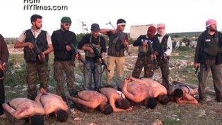 Graphic video: Rebels execute Syrian soldiers