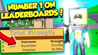 I GOT NUMBER ONE ON THE LEADERBOARDS IN SABER SIMULATOR BECOMING THE STRONGEST EVER! (Roblox)