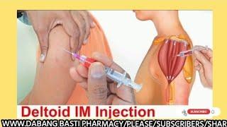 how to give an intramuscular injection in deltoid muscles in arms!!im injection in deltoid muscles