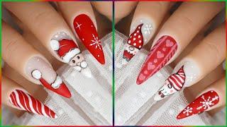 Easy Christmas Nail Art Design |Cute Christmas Nail Art Compilation | Cute Nails