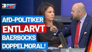 Baerbock stinksauer: Markus Frohnmaier entlarvt Doppelmoral der Außenministerin! - AfD-Fraktion