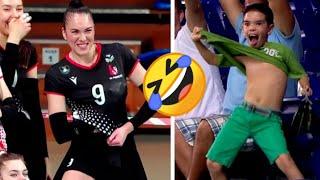 Volleyball Meme  Yulia Gerasymova with audience boy viral  Funny Moment Dance Reaction //CRICFOOT