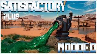 Modded Satisfactory Turning water into slime with Satisfactory Plus