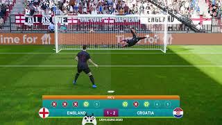 PES 2021- Penalty Shoot - England vs Croatia | 2021 EURO - GROUP D | PES TOULKORK