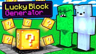 We Added LUCKY BLOCK GENERATORS To Minecraft Bedwars...