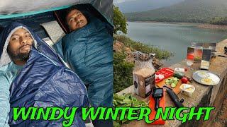 Night Camping in Heavy Wind  || Bahiyanala  Camping Vlog -1/4