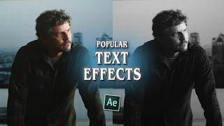 popular text effects ; after effects