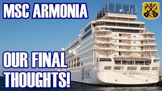 MSC Armonia Wrap-Up - Our Final Thoughts On The Ship, Food, Entertainment & More! - ParoDeeJay