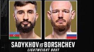 Nazim “Black Wolf” Sadykhov vs. Viacheslav “Slava Claus” Borshchev walkouts and intros.