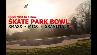 HUGE RC JUMPS AND FLIPS! XMAXX MT10 AND GRANITE550 BASHING AT THE  BOWL