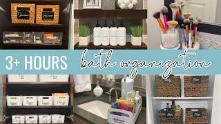 2+ HOURS BATHROOM ORGANIZATION, DECLUTTER, & CLEANING // Bathroom & Makeup Organizing Marathon