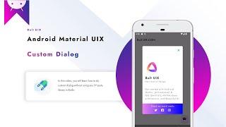 Custom Dialog box in android - Bolt UIX