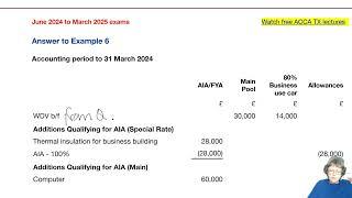 Chapter 5 Capital Allowances (part 4) -  ACCA TX-UK Taxation (FA 2023)