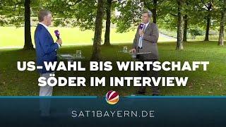 US-Wahl bis Wirtschaftsprobleme: Ministerpräsident Söder im SAT.1 Bayern Sommerinterview