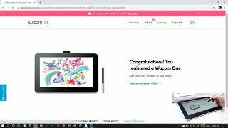 How to register Wacom product and redeem software