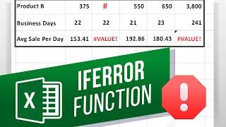 How to Use the IFERROR Function in Excel | Using IFERROR in Excel Formula