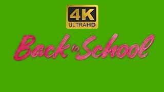 Pink Back to School Green Screen Opening 4K