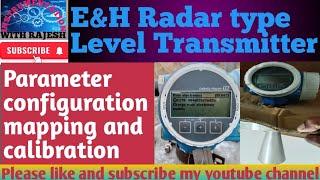 Endress&Hausser Radar type level transmitter installation FMR51/52 parameter configuration l mapping