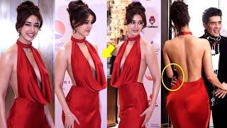 Oops.. it's Clearly Flashing  Disha Patani In Very Open Red Satin Outfit At FEF Awards Show