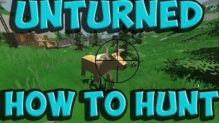 Unturned : How To Hunt Animals For Food (How To Survive)