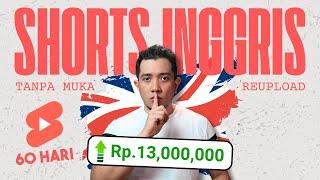 10 X Lipat! Puluhan Juta dari Ngonten Shorts Bahasa Inggris Selama 60 Hari! Gini Caranya!