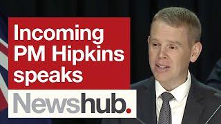 Incoming PM Chris Hipkins addresses NZ following Labour caucus meeting | Newshub