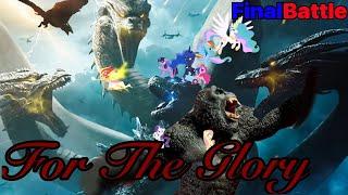 Godzilla Kong and MLP Vs King Ghidorah Cozy Glow and Rodan