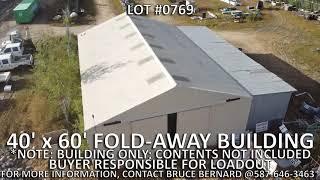 Lot #769: 40' x 60' Fold-Away Building | Fort Saskatchewan, AB | Closes 09/15/20 | Century Auctions