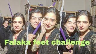 |Falaka feet challenge ||Eman ronay lag gae ||Craziest sisters|