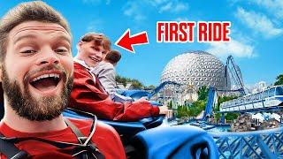 HE RODE HIS FIRST 200FT ROLLER COASTER at EUROPA PARK!! 