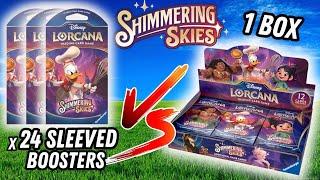 Disney Lorcana Shimmering Skies: Sleeved Boosters vs Booster Box Showdown!