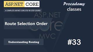 #33 Route Selection Order | Understanding Routing | ASP.NET Core MVC Course