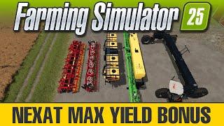 What is the max yield bonus with only NEXAT tools? - FS25