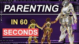 Blender 2.8 Everything About Parenting (In 60 Seconds!)