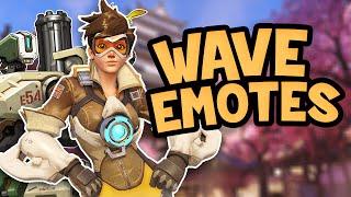 All Overwatch Characters Wave Emotes!